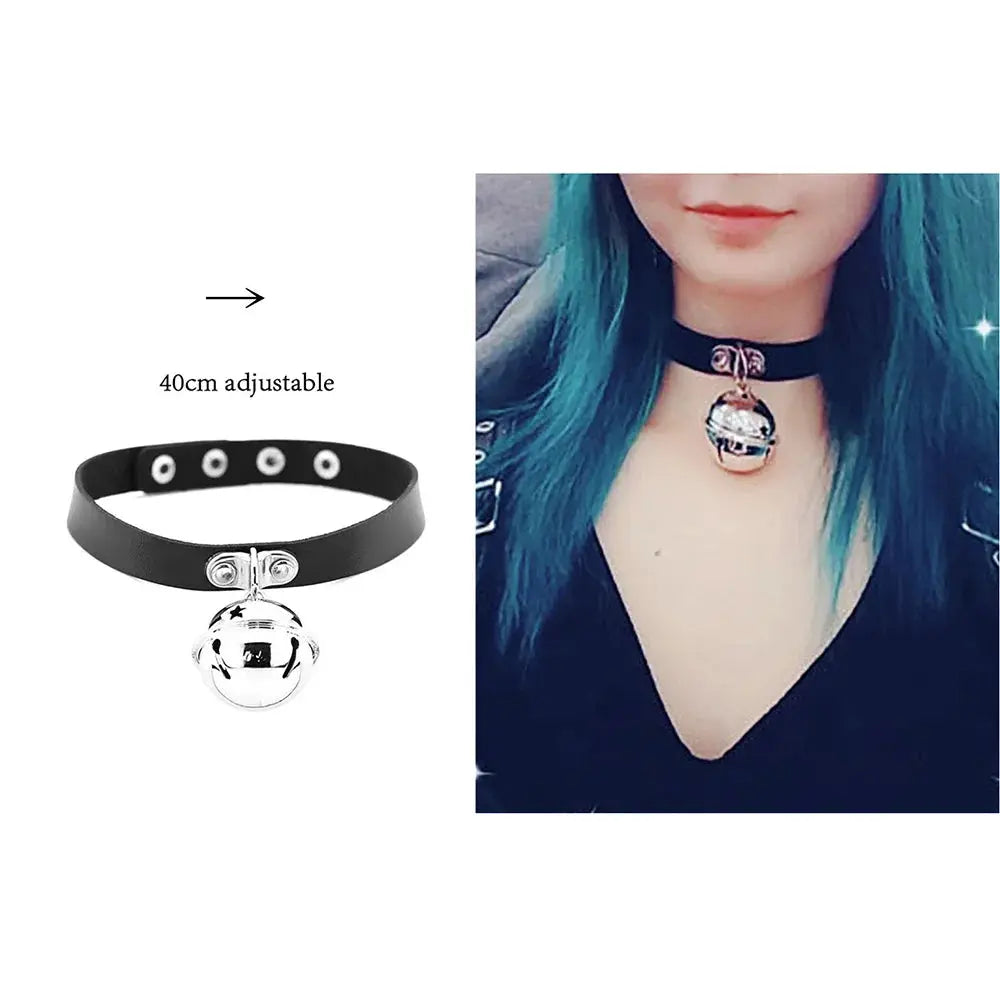 Gothic Heart Lock Choker – Punk Rivet Necklace with Key | Cosplay, Bondage-Inspired Jewelry for Women - So ist Leben