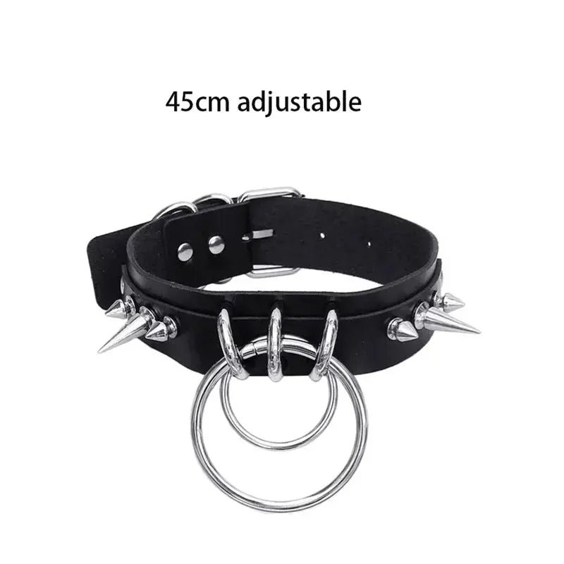 Gothic Heart Lock Choker – Punk Rivet Necklace with Key | Cosplay, Bondage-Inspired Jewelry for Women - So ist Leben