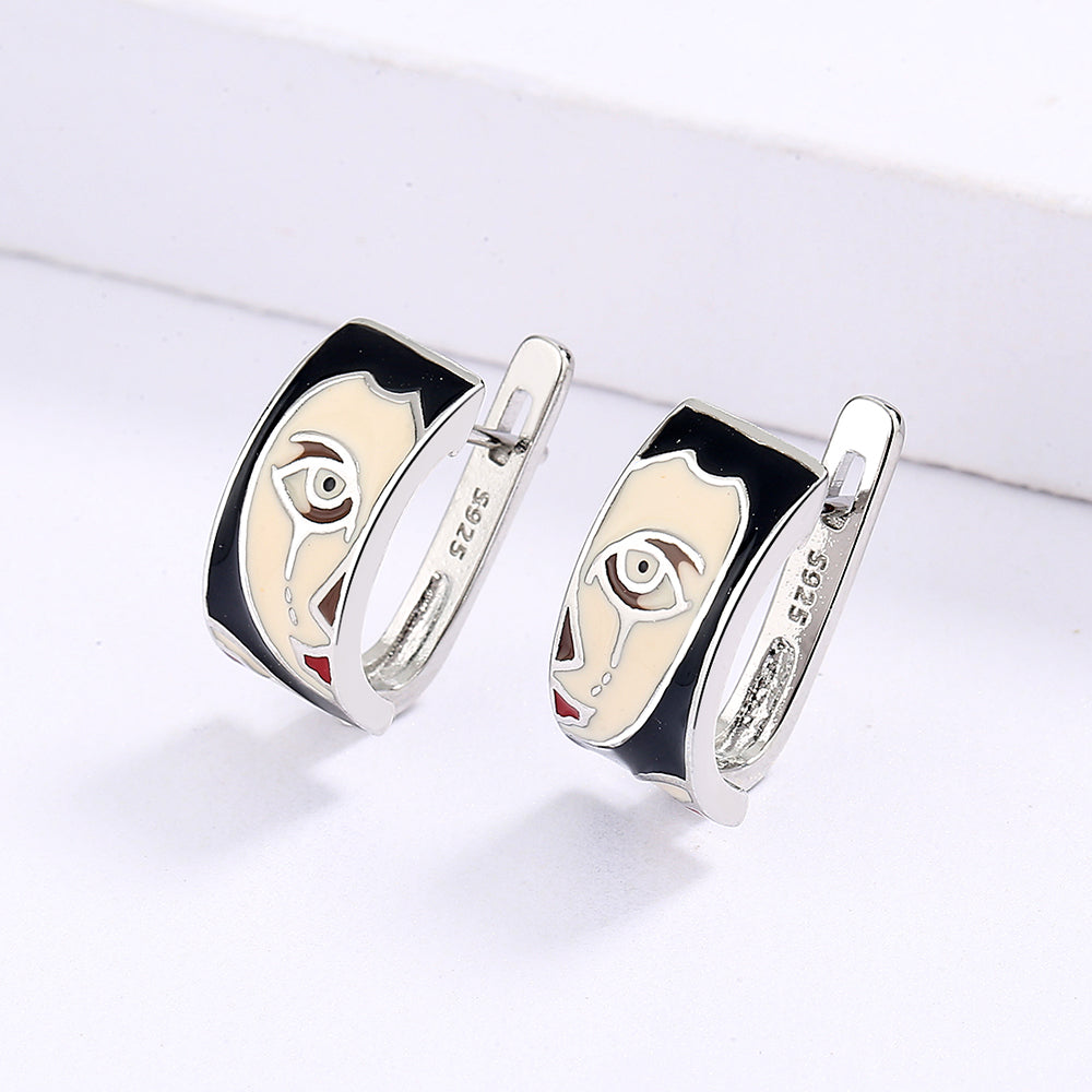 Übertriebene Damen-Ohrringe, Horror-Gesicht-Ohrringe, modischer Party-Schmuck, Halloween-Schmuck, lustiges Geschenk, Ohrringe für Frauen So ist Leben