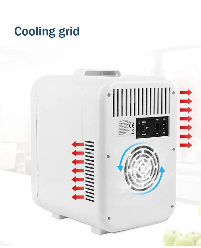 220v Mini-Kühlschrank Multifunktions tragbare kalte Gefriert ruhe Auto nach Hause Kosmetik Kühlschrank Getränke kühler Outdoor-Reise Camping Strand 6l So ist Leben