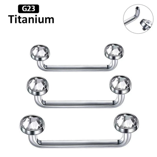 G23 Titan-Oberflächenpiercings, Doppelkugel-Klammer, Dermal-Anker, 14 g Innengewinde, Kegel, Mikro-Dermal-Anker, Bar-Körperschmuck So ist Leben