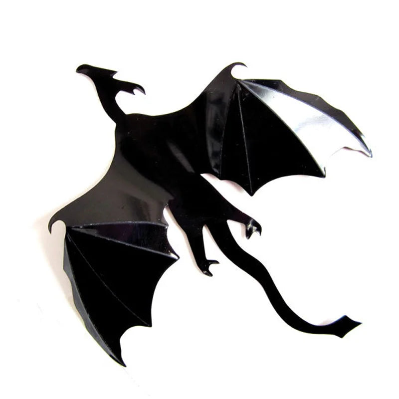 7 Teile/satz Fantasie Halloween Spaß Wand Aufkleber Für Kinder Zimmer Dekor Dinosaurier Jungen Geschenk 3D Drachen Wand Kunst Drachen silhouetten So ist Leben
