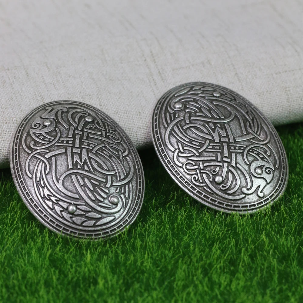 Wikinger waren Wolf geschnitzte Rune ethnische Frieden Brosche Totem Abzeichen Folk-Custom Accessoires Farbe Cosplay Corsage Schmuck für Frauen So ist Leben