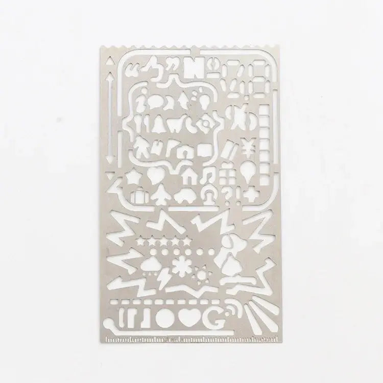 Multifunktionales Hohllineal aus Edelstahl, Katze, geometrische Figur, Zeichnungsschablonen, Vorlagen, Metalllineal, Diy-Werkzeug, Tagebuch-Vorlage - So ist Leben