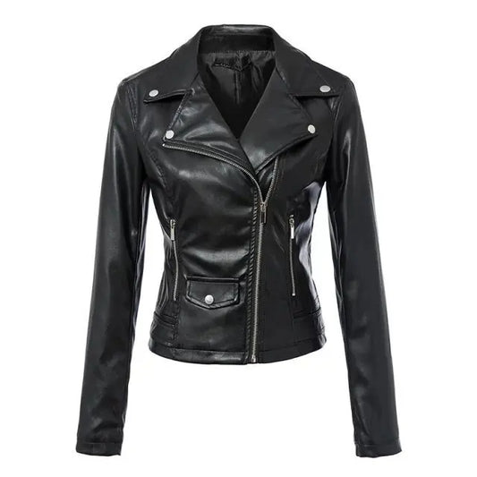 Frauen Faux Leder Jacke Schwarz Motorcyle Biker Jacken Aviator Mantel Neue Kurze Winter Herbst Mäntel Weibliche Jaqueta Couro So ist Leben