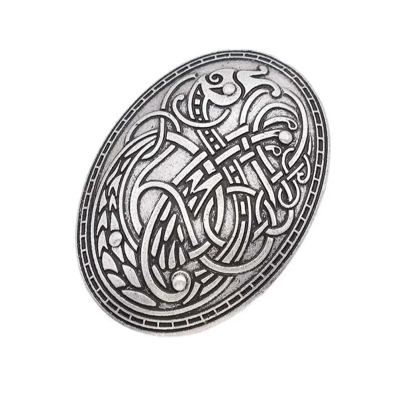 Wikinger waren Wolf geschnitzte Rune ethnische Frieden Brosche Totem Abzeichen Folk-Custom Accessoires Farbe Cosplay Corsage Schmuck für Frauen So ist Leben