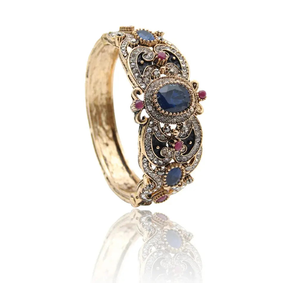 Sunspicems Indische Frauen Blume Schmuck Sets Harz Armreif Armband Ohrring Sets Türkische Haken Baumeln Ohrringe Braut Armband Geschenk - So ist Leben