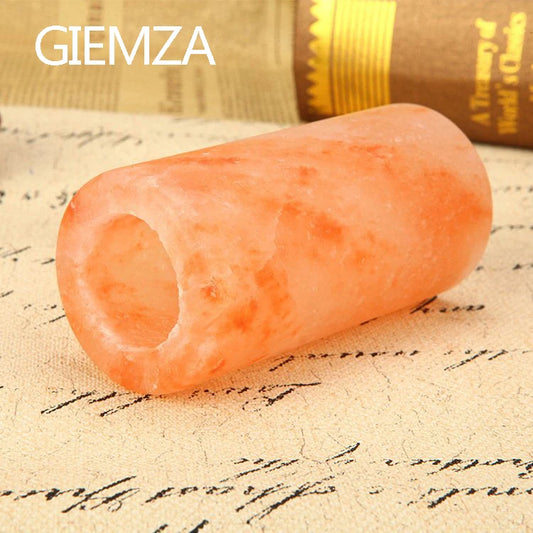 GIEMZA Tee Licht Himalaya Salz Leuchter Kleine Natürliche Bar Nacht Dekoration Orange Kerze Halter Cocktail Glas So ist Leben