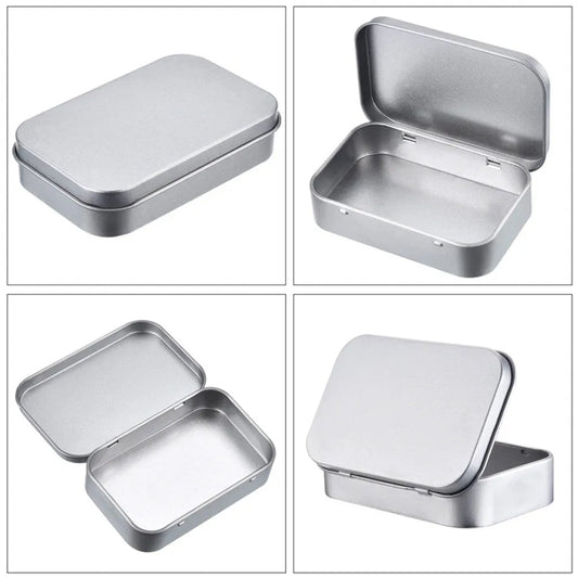 Neue quadratische Blech-Aufbewahrungsboxen Kleine Metall-Aufbewahrungsbox Silber Schmuck Schlüssel Münzen Metallbox Blechdose Hochzeit Süßigkeiten Aufbewahrungsdose So ist Leben