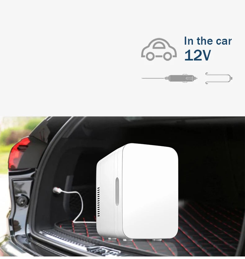 220v Mini-Kühlschrank Multifunktions tragbare kalte Gefriert ruhe Auto nach Hause Kosmetik Kühlschrank Getränke kühler Outdoor-Reise Camping Strand 6l So ist Leben