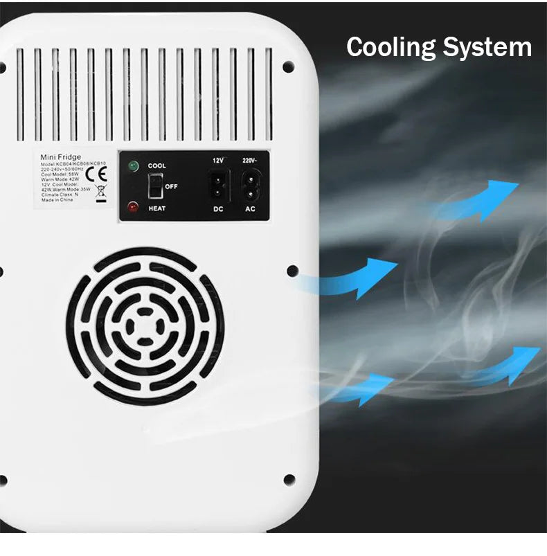220v Mini-Kühlschrank Multifunktions tragbare kalte Gefriert ruhe Auto nach Hause Kosmetik Kühlschrank Getränke kühler Outdoor-Reise Camping Strand 6l So ist Leben