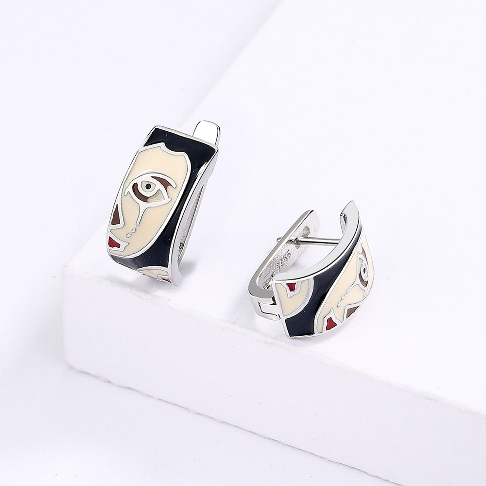 Übertriebene Damen-Ohrringe, Horror-Gesicht-Ohrringe, modischer Party-Schmuck, Halloween-Schmuck, lustiges Geschenk, Ohrringe für Frauen So ist Leben