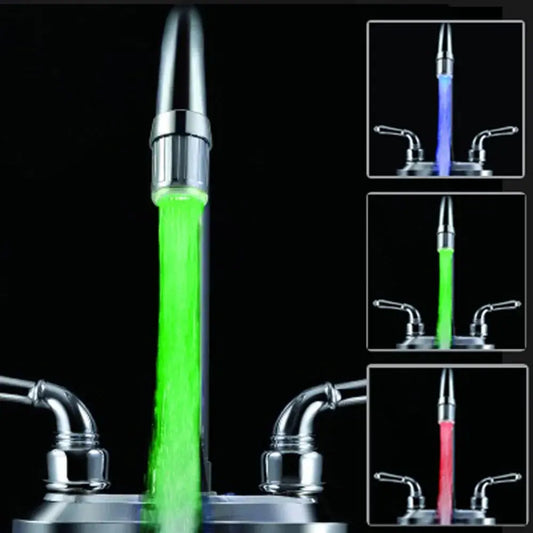 LED Water Faucet Stream Light Kitchen Bathroom Shower Tap Faucet Nozzle Head 7 Color Change Temperature Sensor Light Faucet led - So ist Leben