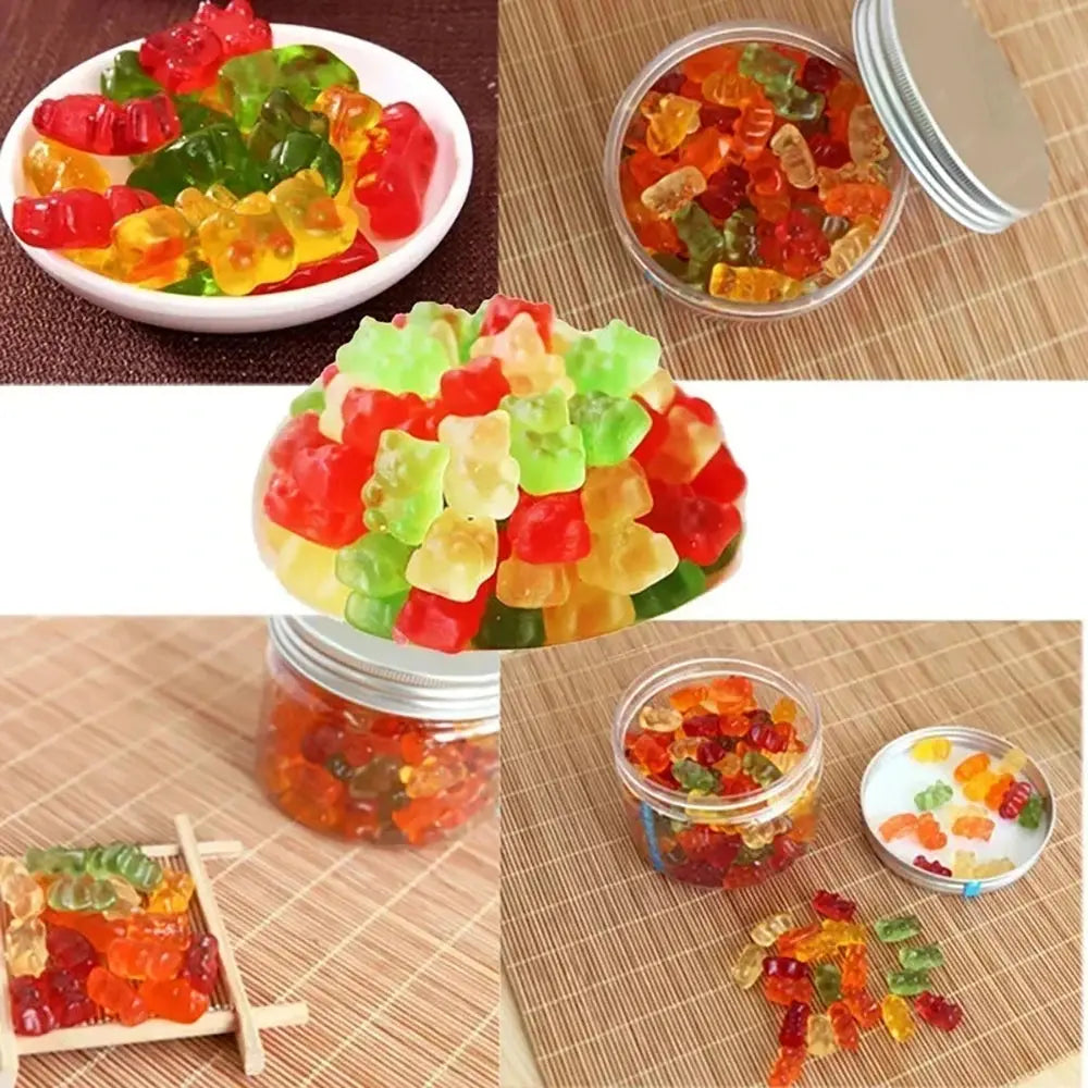 50 Gitter Gummibärchen Silikon form niedlichen Bären gelee Formen Süßigkeiten Schokolade Fondant Tabletts mit Tropfer DIY Back dekoration Werkzeuge - So ist Leben