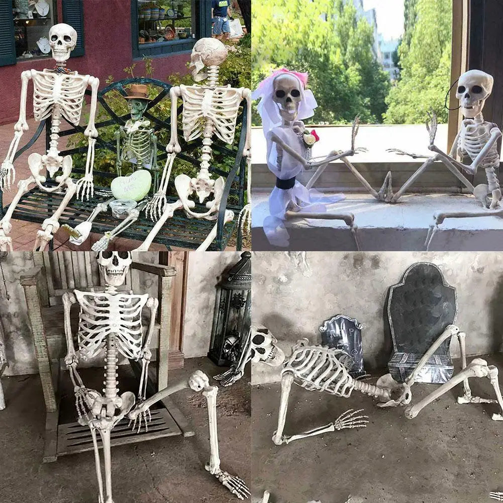 Halloween Menschliches Skelett Hängende Requisiten Hause Böse Party Dekoration Horror Gruselige Bewegliche Große Schädel Dekorationen So ist Leben