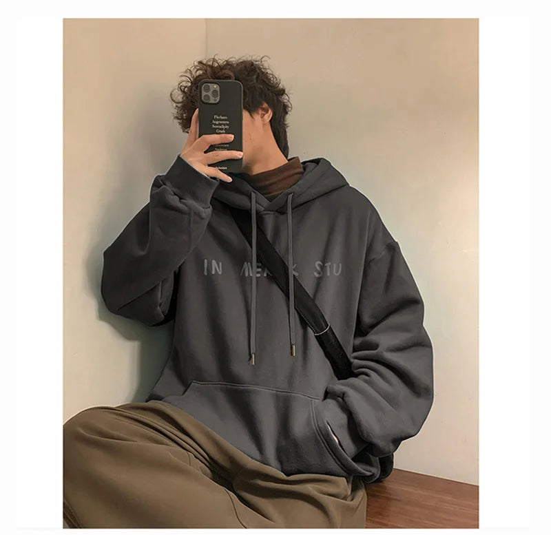 Neue Goth Grafik Gedruckt Pullover Hoodies Für Männer Y2K Vintage Streetwear Mit Kapuze Sweatshirts Herbst Baggy Hip Hop Mode Hoody So ist Leben