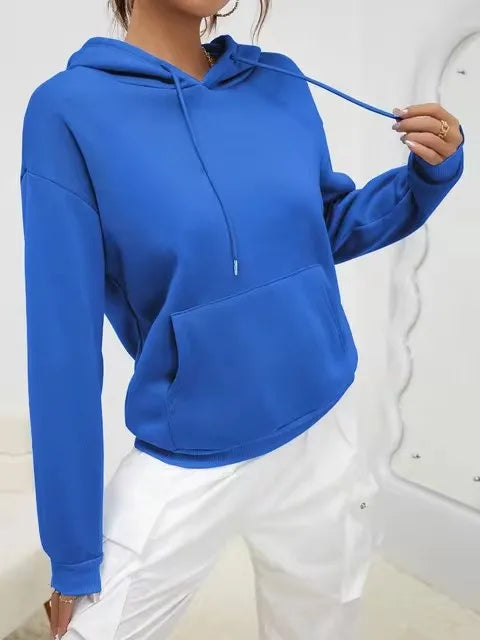 Lässiger kreativer Fleecepullover für Damen, Sweatshirt, Kapuzenpullover - So ist Leben