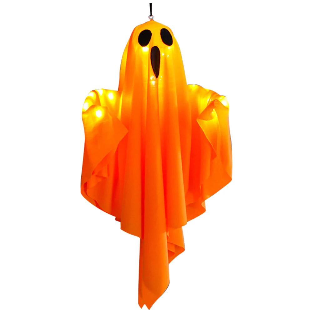 Halloween glühenden weißen Geist führte hängende Geister Horror Requisiten mit Lichterkette Indoor Outdoor Spukhaus Halloween Dekoration So ist Leben