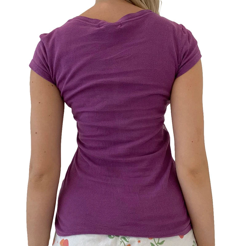 Y2k Fairy Grunge Shirt Top für Damen Kurzarm Vintage Grafik Crop Tee Top Ästhetische Goth Grunge Kleidung Streetwear So ist Leben