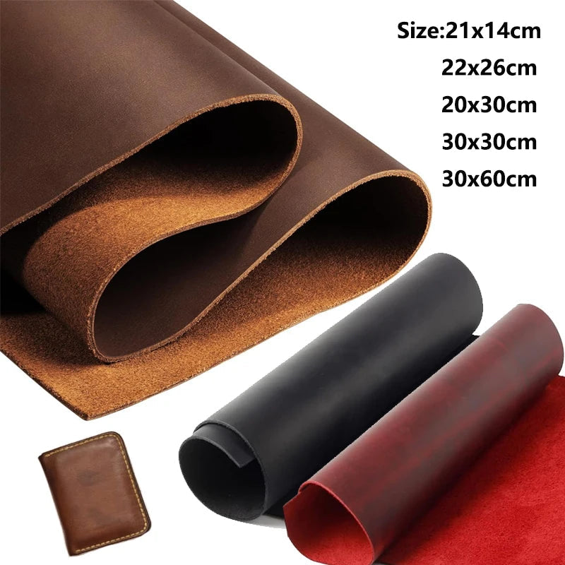 Leder Crazy Horse Öl gegerbtes Rindsleder 2 mm dick Handwerk DIY Wahl Größe und Farbe So ist Leben