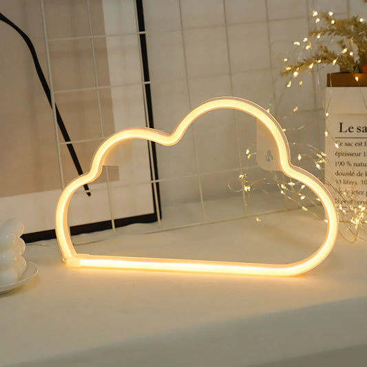 Cloud-Neonlicht-Logo, USB- oder batteriebetriebenes neuartiges Nachtlicht, zur Dekoration von Mädchenschlafzimmern, Geburtstagsfeiergeschenken, Hochzeiten So ist Leben
