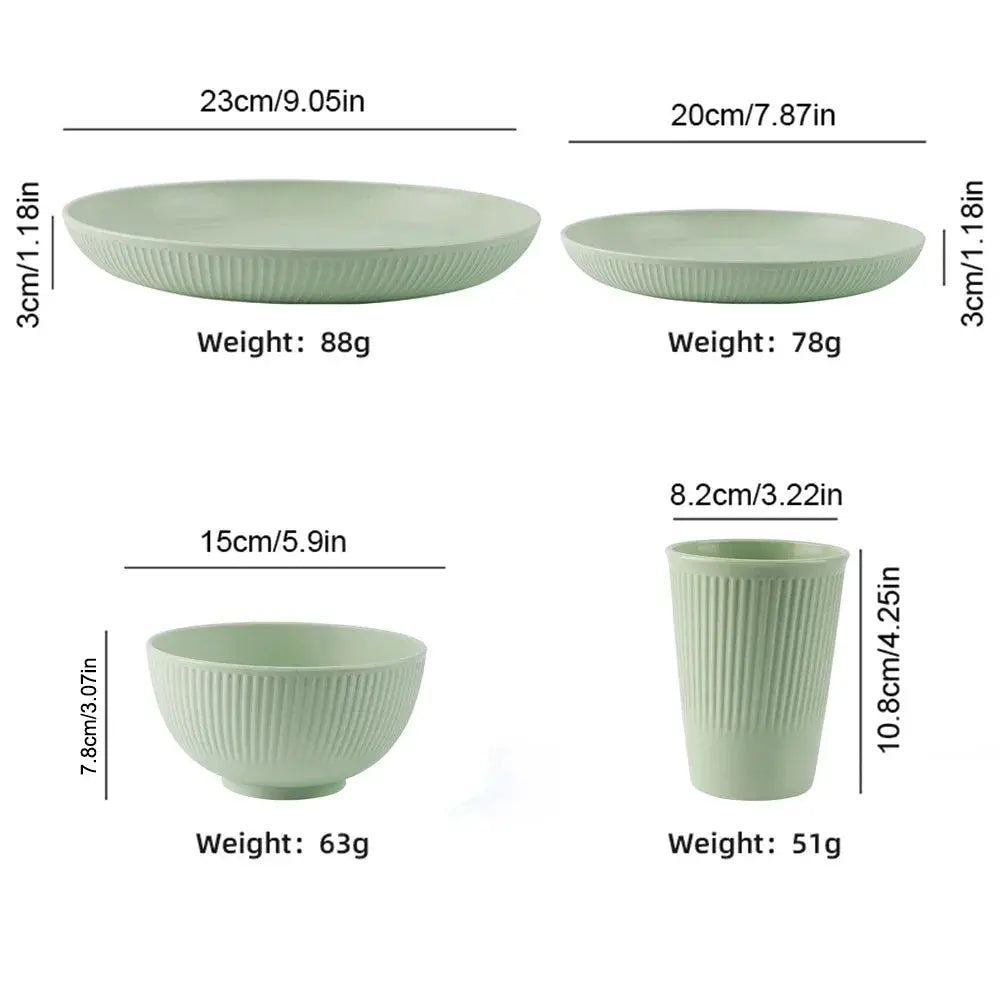 Eco-Friendly Wheat Straw 6Pcs/Set Unbreakable Multi-Purpose Drinking Cups Biodegradable Round Toothbrush Cup BPA-Free - So ist Leben