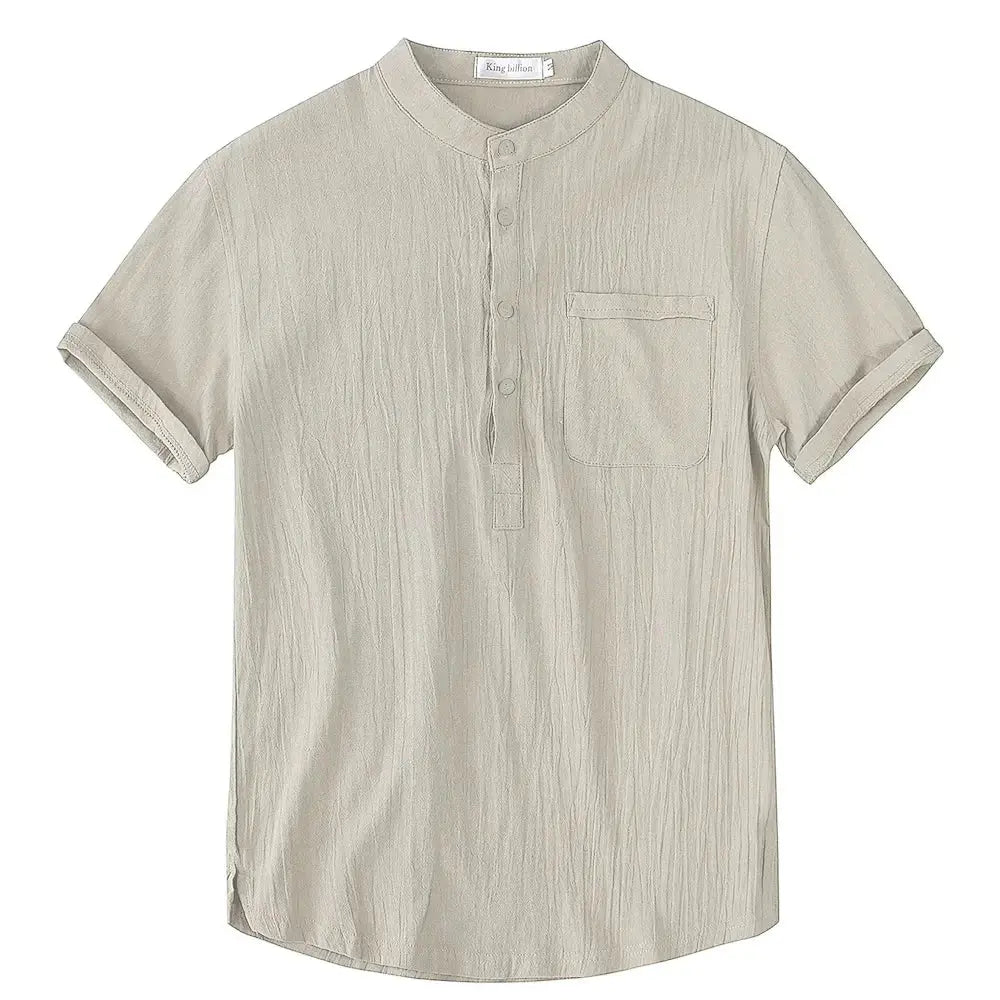 Kurzarm-T-Shirts aus Baumwolle und Leinen für Herren - So ist Leben