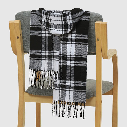 Schottenkaro-Schal, kariert, Wollmischung, für Herren und Damen, modisch, Quaste, Winter, warm, Business, lässig, elegant, minimalistisch, Polyesterfaser So ist Leben