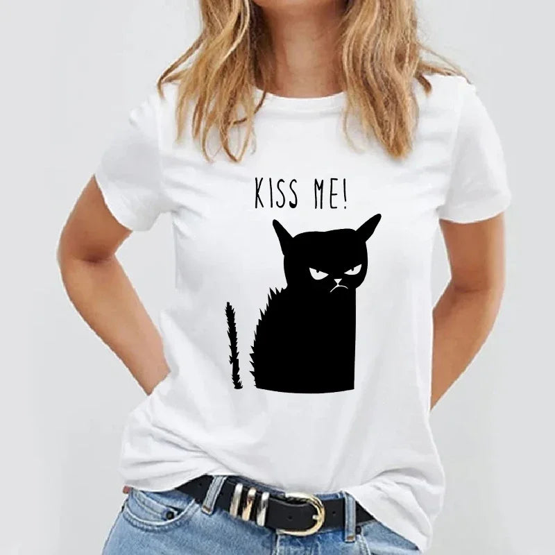 Lässiges Basic-T-Shirt mit schlichtem Design und Panda-Print - So ist Leben
