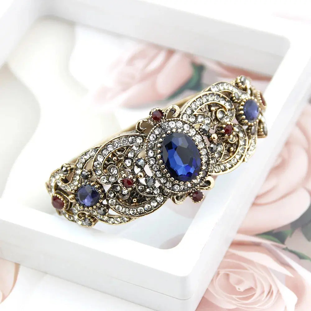 Sunspicems Indische Frauen Blume Schmuck Sets Harz Armreif Armband Ohrring Sets Türkische Haken Baumeln Ohrringe Braut Armband Geschenk - So ist Leben