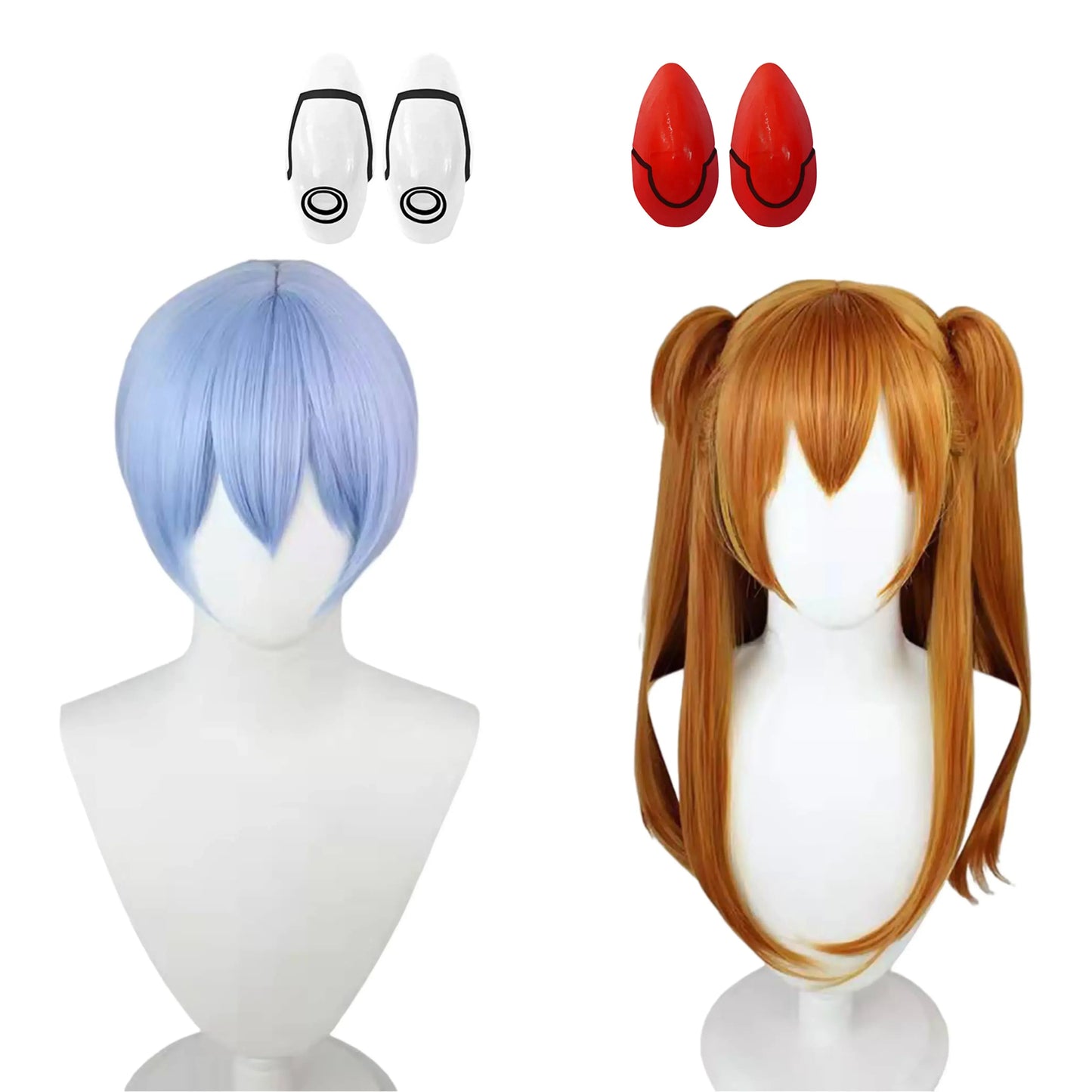 Asuka Langley Soryu Cosplay Kostüm Perücke Haars pangen Rei Ayanami Cosplay Mädchen Frauen Halloween Loli Kleidung Zubehör So ist Leben