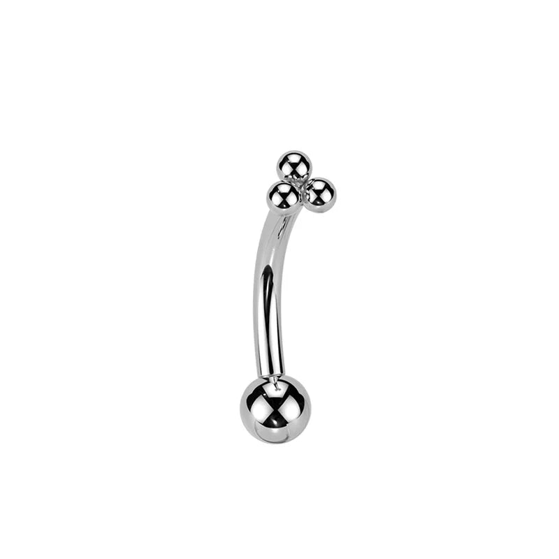 Großhandel ASTM F136 Titan Blumen Rook Piercing Sterne Augenbraue Intarsien CZ 16G Innengewinde Banane Gebogene Lippe Nabel Piercing So ist Leben
