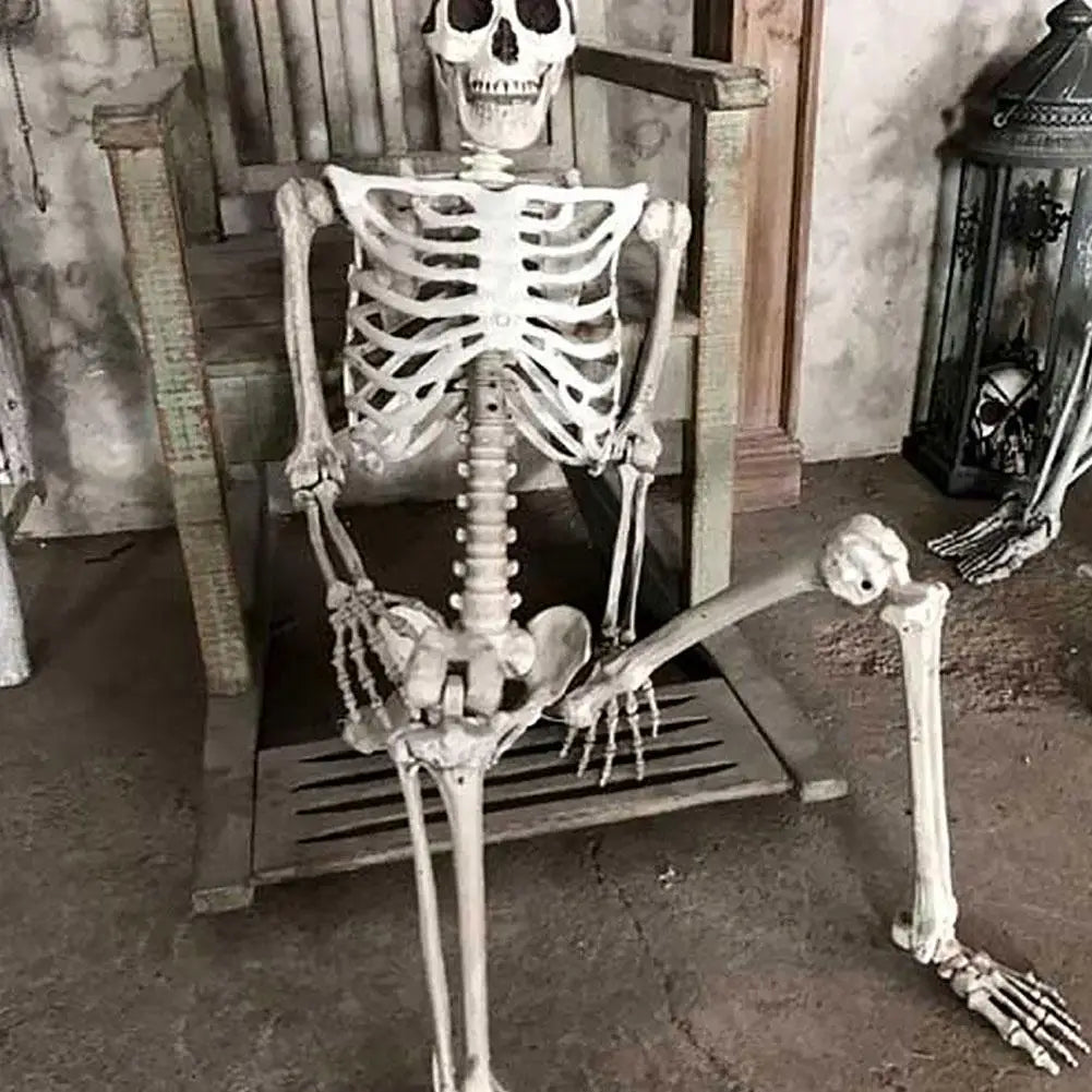 Halloween Menschliches Skelett Hängende Requisiten Hause Böse Party Dekoration Horror Gruselige Bewegliche Große Schädel Dekorationen So ist Leben