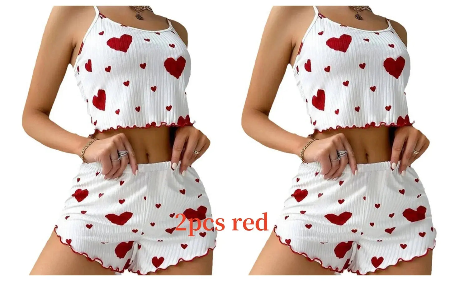 Lässige, weiche, kurze Nachtwäsche-Tanktops mit Liebesdruck - So ist Leben
