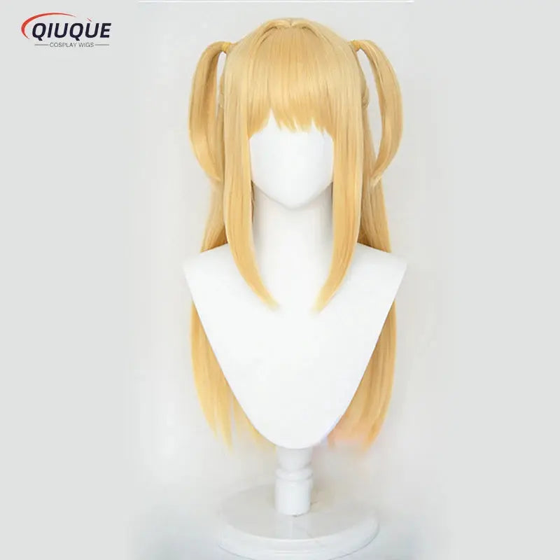 Misa amane cosplay perücke misamisa cosplay frauen 70cm lange goldene hitze beständige synthetische haar anime perücken perücken kappe - So ist Leben