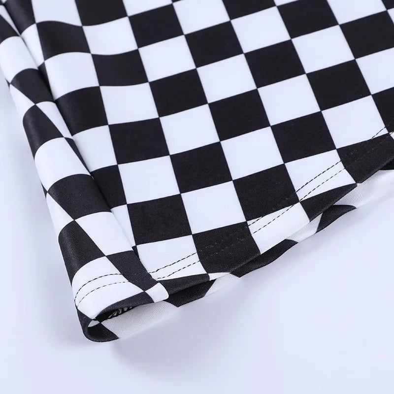 Patchwork Goth Plaid sexy Minirock Frauen Harajuku Mode Falten rock Punk ästhetische Sommer hohe Taille Rock 2021 So ist Leben