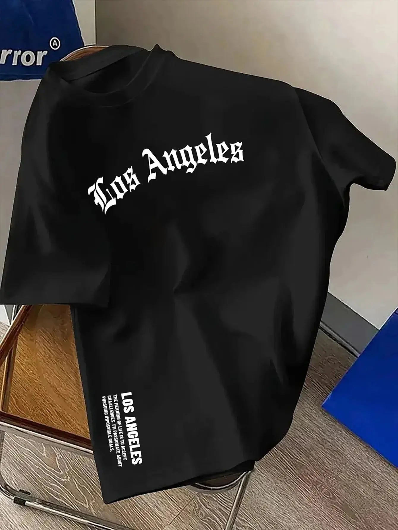 Hochwertiges Oversize-T-Shirt aus Baumwolle für Herren – Kurzarm-Freizeit-T-Shirt - So ist Leben