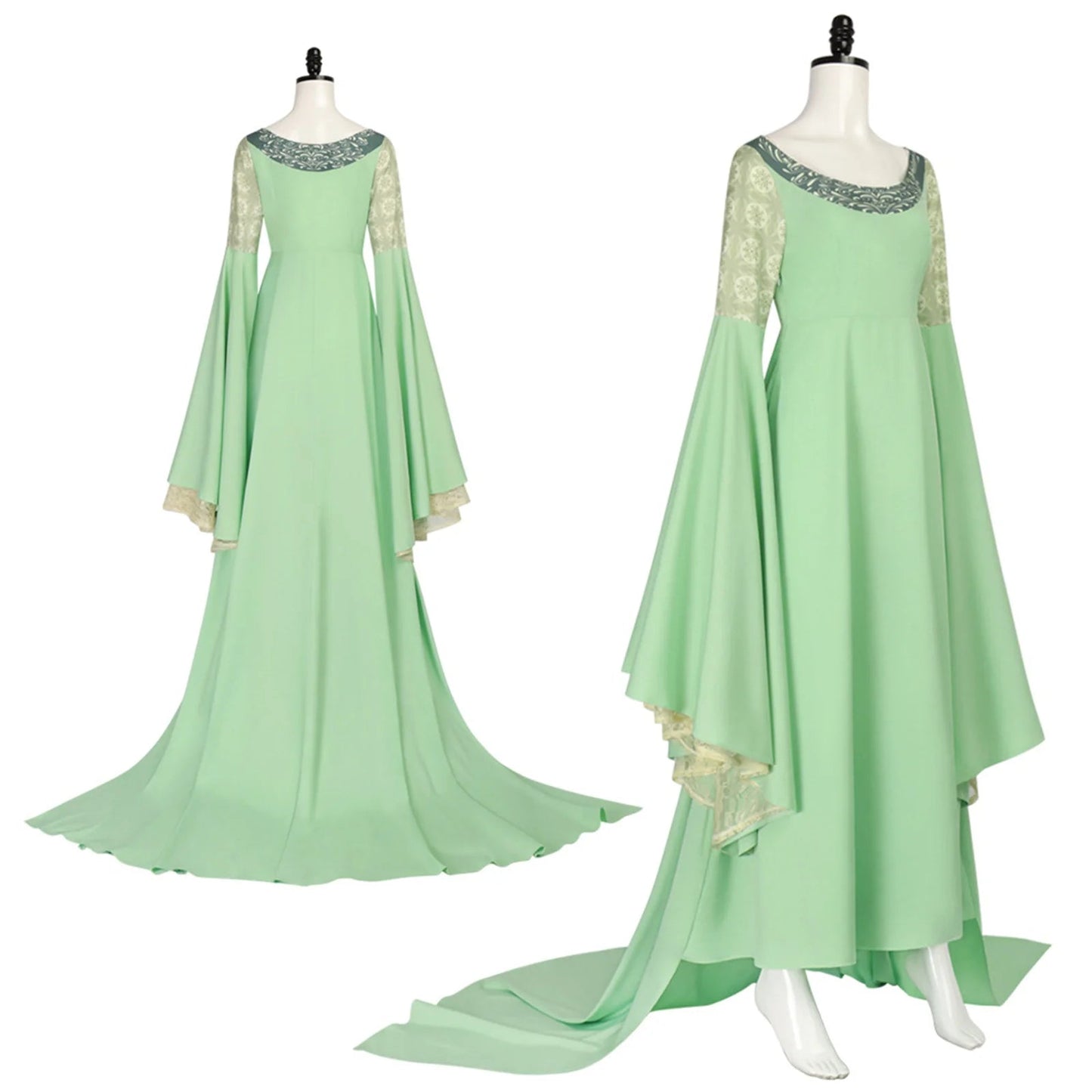 Arwen Cosplay Kostüm Grünes langes Kleid für Halloween-Party So ist Leben