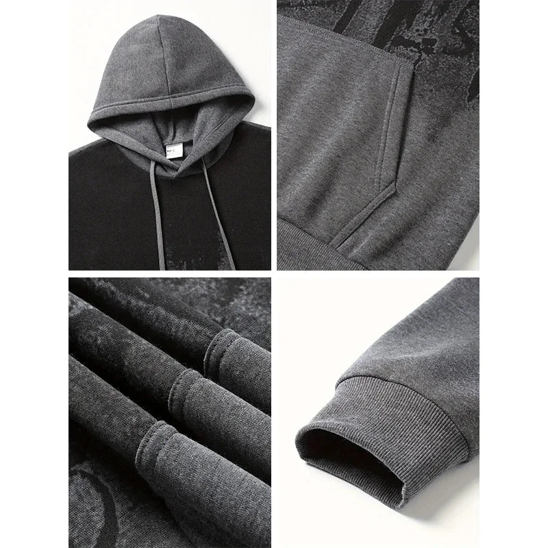 Lässiger, supercooler Kapuzenpullover mit Drachen-Print - So ist Leben