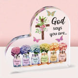 Herz-Schmetterlings- und Blumendesign – „Gott sagt, du bist“ - So ist Leben
