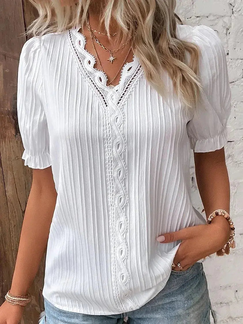 Kurzarm-Sommermode-Oberteile für Damen - So ist Leben
