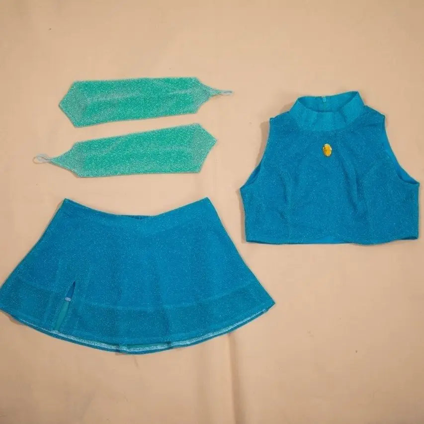 Anime Club Cartoon Prinzessin Bloom Cosplay Glänzender Rock Erwachsene Frauen Mädchen Stil Kleidung Halloween Party Dress-up Blauer Anzug So ist Leben