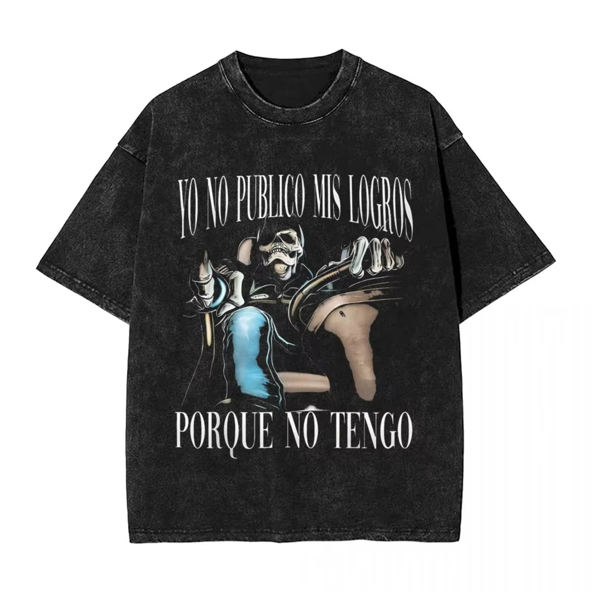 Calacas Chidas Gym Washed T-Shirts - So ist Leben