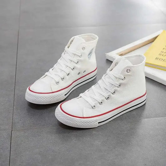 Ins High Top Leinwand Schuhe frauen Koreanische Ulzzang Vielseitig Student Frühjahr Neue Tuch Schuhe Bord Schuhe Trendy Gummi Verbesserte Ver So ist Leben