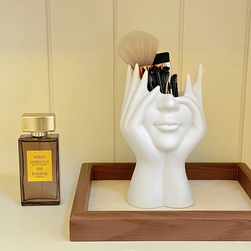 Der Make-up-Organizer ist leicht, tragbar und perfekt für den Einsatz im Schreibtisch und im Badezimmer, zur Aufbewahrung von Pinseln und Kosmetika So ist Leben