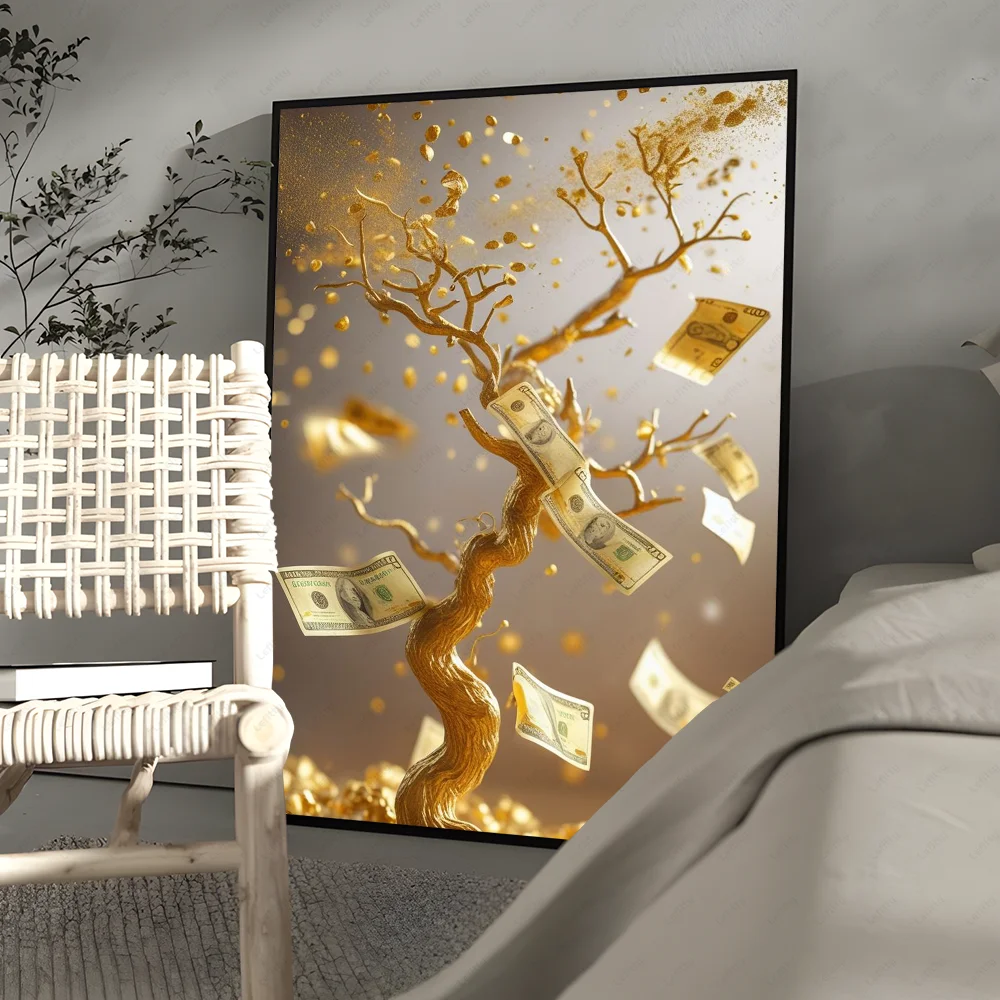Goldener Geldbaum Poster Drucke Home Decor Geschenk - So ist Leben