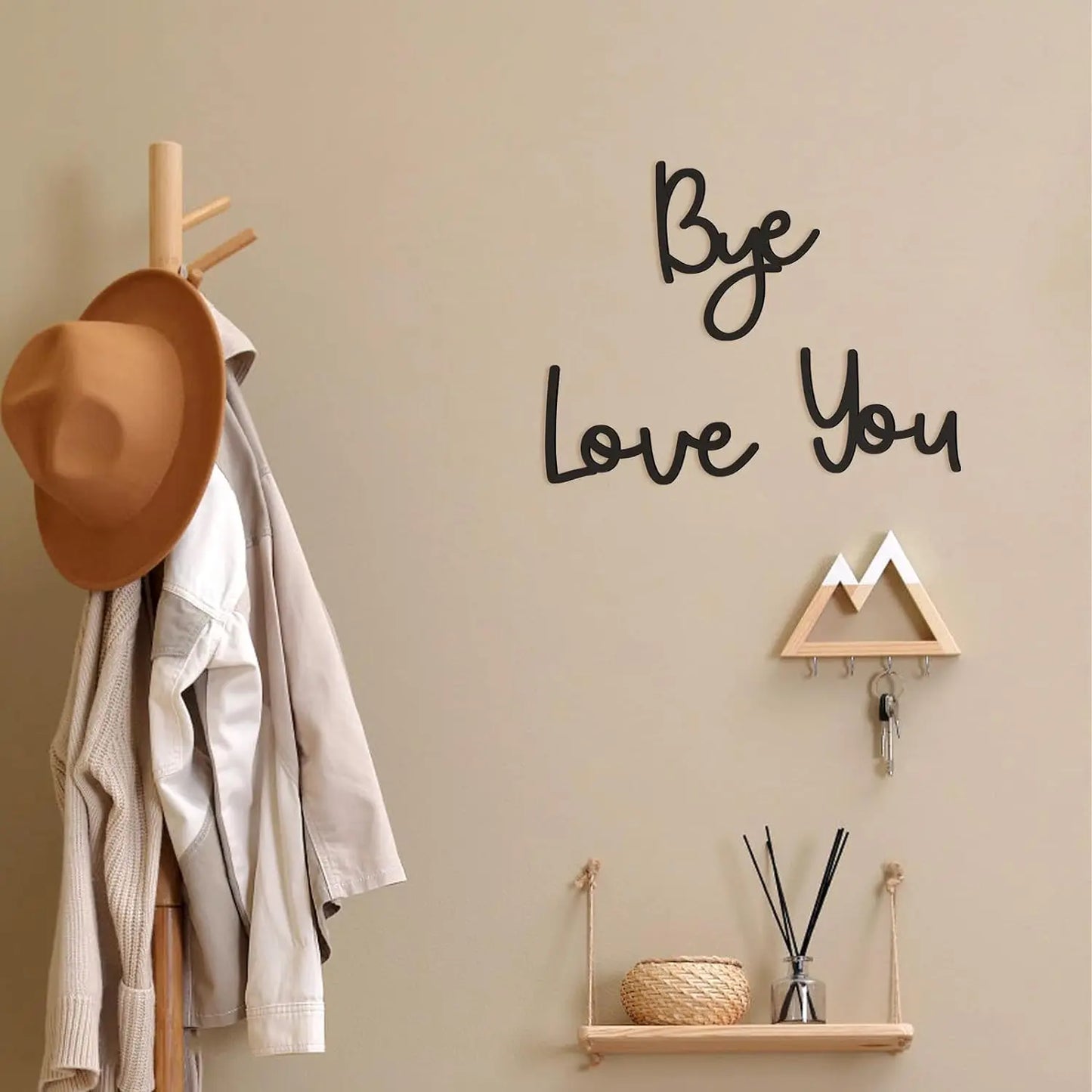 Love You Bye Holzschild Home Decor Boho Wanddekoration - So ist Leben