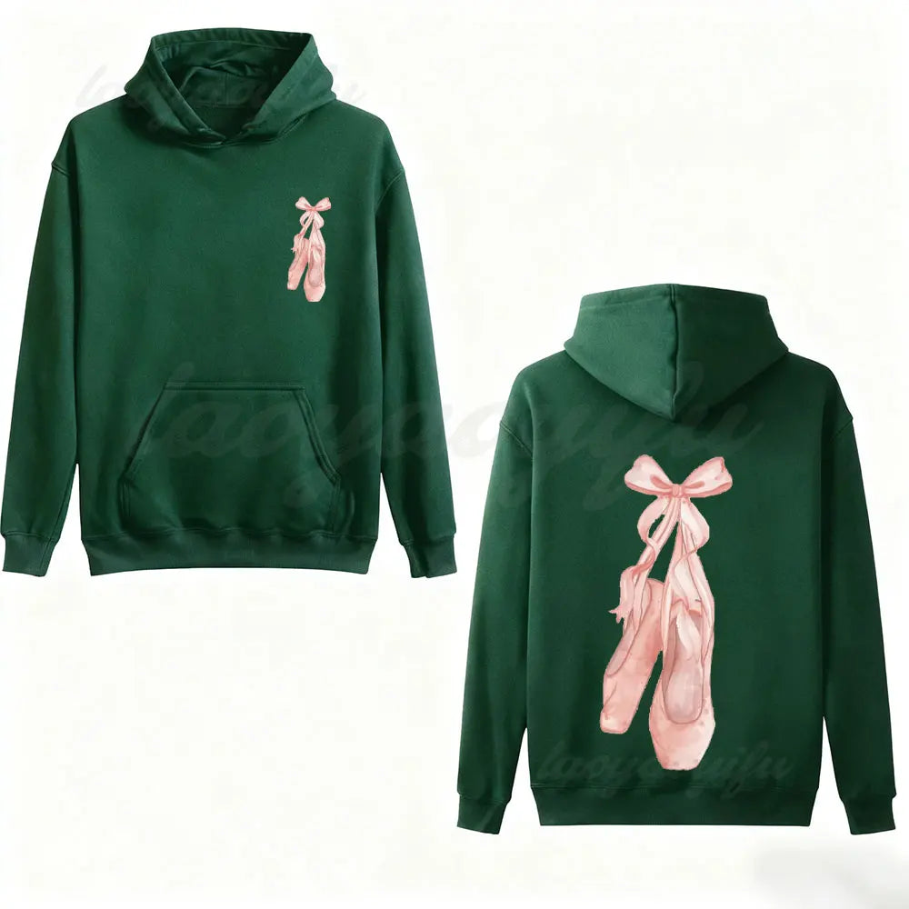 Coquette Ballerina Hoodie mit Wollfutter & modernem Stil