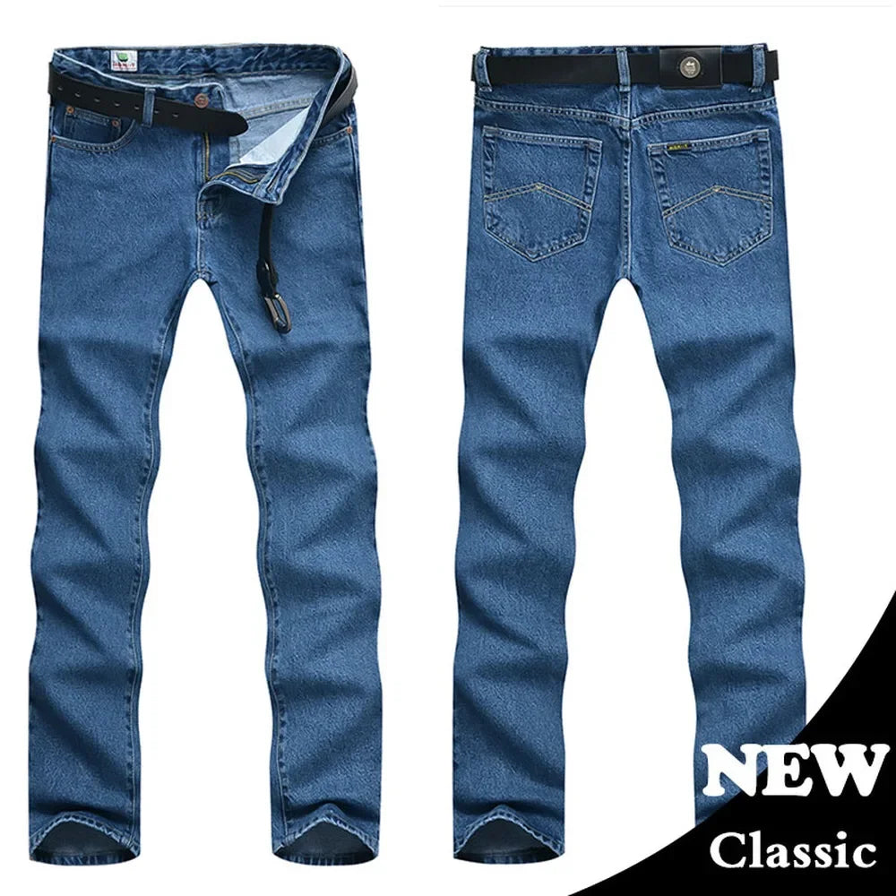 Männer Business Jeans Klassische Frühling Herbst Männlichen Baumwolle Gerade Stretch Marke Denim Hosen Sommer Overalls Slim Fit Hosen 2021 So ist Leben