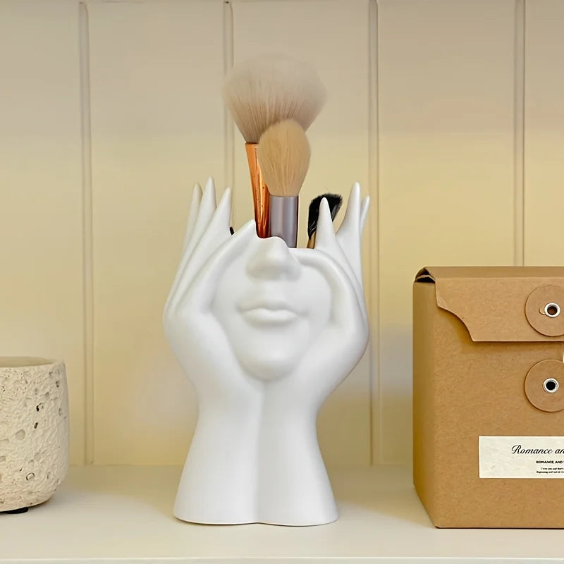 Der Make-up-Organizer ist leicht, tragbar und perfekt für den Einsatz im Schreibtisch und im Badezimmer, zur Aufbewahrung von Pinseln und Kosmetika So ist Leben